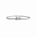 Elegant Tennis Bracelet with Secure Latch Closure